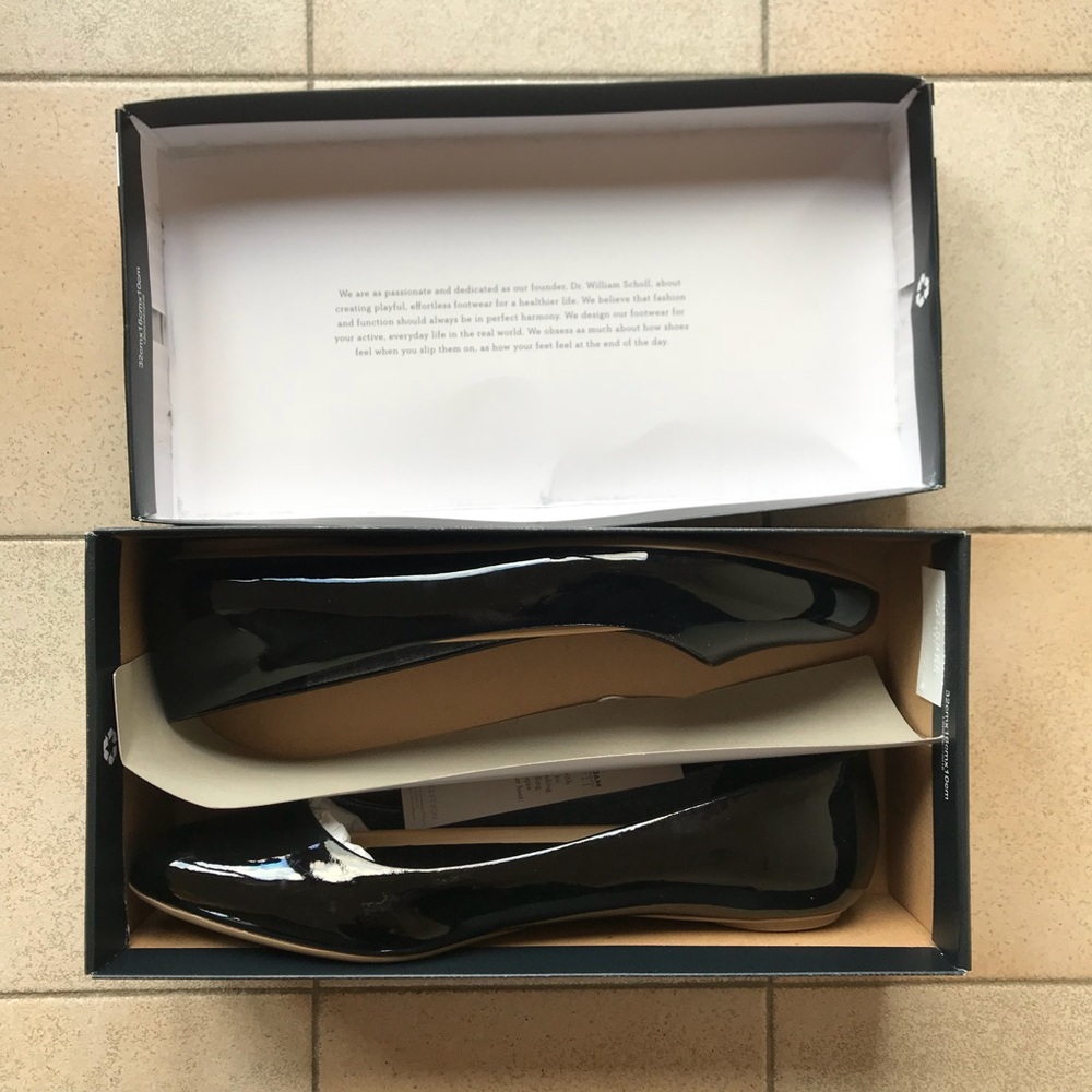 Dr. Scholl’s Really Black Patent Flat